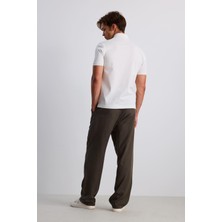 Babokah Dökümlü Geniş Paça Tensel Pantolon