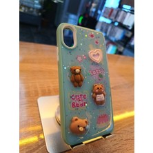 Iphone x Iphone Xs Uyumlu Kabartma Figürlü Darbe Korumalı Kapak Little Bear Kılıf