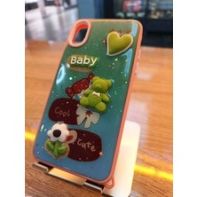 Iphone x Iphone Xs Uyumlu Kabartma Figürlü Darbe Korumalı Kapak Cute Kılıf