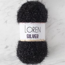 Loren Sılver Siyah El Örgü Ipi - RS1001 - 34093