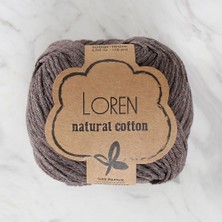 Loren Natural Cotton Kahverengi El Örgü Ipi - R069