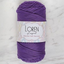 Loren Polyester Soft Macrame Koyu Mor El Örgü Ipi - LM025 - 34434