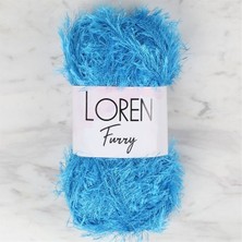 Loren Furry Mavi El Örgü Ipi - RF003 - 34042