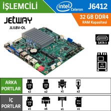 Jetway Ipc JLI1BV-OL J6412 Cpu, Ddr4 Up To 32GB, 2* 2.5gbe Anaka