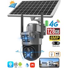 Ventus V380 Pro 4g 128GB Solar Dual Lens Hareketli Gece Görüş Dual Lens 6mp Uzaktan Izleme Akıllı Kamera