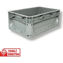 Alpbx 1.Kalite Gri Plastik Kutu 30x20x12 cm - Kokusuz Sağlam Plastik Kasa 5 Litre