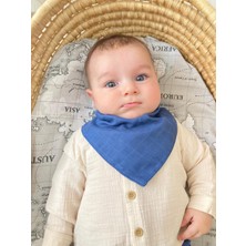 Polykids %100 Organik Pamuk Çift Katlı Müslin Kumaş Iki Çıtçıtlı Bebek Salya Önlük & Fular (6 Adet)
