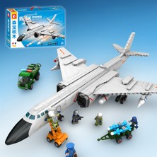 Sembo Block H-6k Orta ve Uzun Menzilli Bombardıman Uçağı 1294 Parça Yapı Blokları LEGO ile Uyumlu (202232)