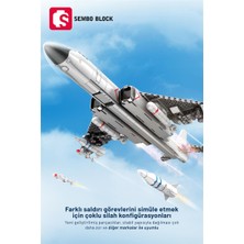 Sembo Block H-6k Orta ve Uzun Menzilli Bombardıman Uçağı 1294 Parça Yapı Blokları LEGO ile Uyumlu (202232)