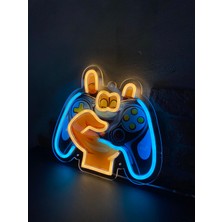 Neonite 'oyun Konsolu' Işıklı ve Uv'li Neon LED Dekoratif Duvar Tabelası(30x27cm)