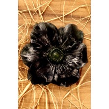 Dekoratif Hediyelik Çikolata Kokulu Siyah Nilüfer Çiçeği Figürlü Dekoratif Banyo Sabunu - %100 Doğa