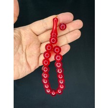 Anemore Collection Efe Boy Maskot Şak Şak Tesbih Akrilik Kırmızı Renk Büyük Boy T-717