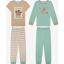 Penti Pamuklu Erkek Çocuk Cowboy Cat 2li Çok Renkli Pijama Takımı