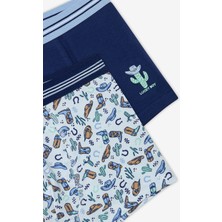 Erkek Çocuk Lucky Boy Çok Renkli 2li Boxer