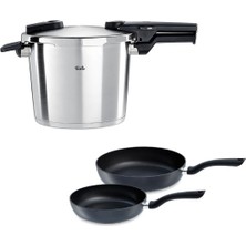 Fissler Vitaquick Premium 6 Litre Düdüklü Tencere + Tava Set