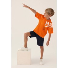 Rolypoly Erkek Çocuk Turuncu Bermuda Takım