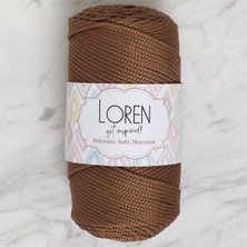 Loren Polyester Soft Macrame Kahverengi El Örgü Ipi - LM033 - 34439