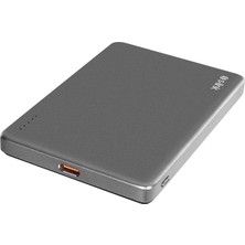 S-Link MG105 5000MAH PD20W Magsafe 15W Kablosuz Type-C Gri Taşınabilir Metal Şarj Cihazı Powerbank