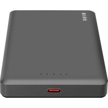 S-Link MG110 10000MAH PD20W Magsafe 15W Kablosuz Type-C Gri Taşınabilir Metal Şarj Cihazı Powerbank