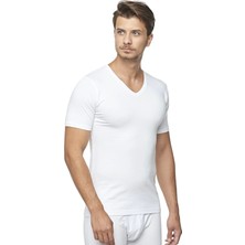 Star 206 Modal Yarım Kol V-Yaka T-Shirt Atlet