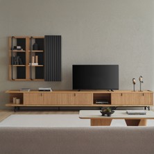 Enza Home Austin Maxi Tv Ünitesi, 350X45 cm - Açık Meşe