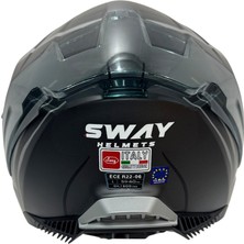 Sway Sw 865 Space Black White Güneş Vizörlü Full Face Motosiklet Kaskı - Xl
