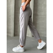 Bejna Kadın Pileli Paçası Düğmeli Pantolon