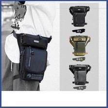 Kuheshope Yeni Erkek Açık Bisiklet Bacak Çantası Çok Fonksiyonlu Taktik Bel Çantası Balıkçı Çantası Spor Göğüs Çantası Askılı Çanta (Yurt Dışından)