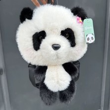 Grace1 Yaratıcı Sahte Vizon Çiçekli Panda Crossbody Çanta (Yurt Dışından)