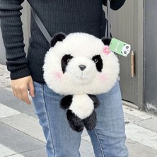 Grace1 Yaratıcı Sahte Vizon Çiçekli Panda Crossbody Çanta (Yurt Dışından)