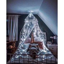 10 mt Eklenebilir 100 Ledli Beyaz  Sabit  Yılbaşı LED Aydınlatma