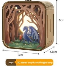 Brevityhav Gece Lambası Hediyeleri El Dokunuşu Karikatür Kendin Yap Ahşap Stereo Atmosfer Işıkları Mezuniyet Sezonu Savaşçısı - Ejderha (Yurt Dışından)