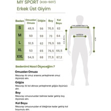 My Sport  5017  Erkek Yumuşacık Kapüşonlu Organik Pamuk Kanguru Cepli Regular Haki Sweatshirt