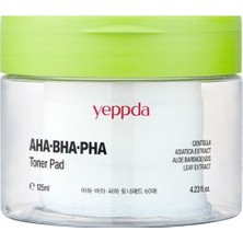 60 Adet Çift Taraflı Tonikli Peeling Ped Yeppda Aha Bha Pha Toner Pad 125 ml 60 Pcs