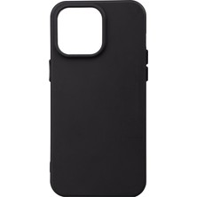 Case 4u Apple iPhone 15 Pro Kılıf Mat Renkli Yumuşak Kalın Sağlam Silikon Kılıf Biye Siyah