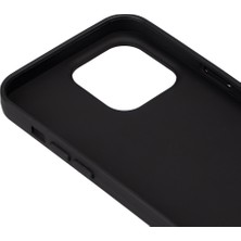 Case 4u Apple iPhone 15 Pro Kılıf Mat Renkli Yumuşak Kalın Sağlam Silikon Kılıf Biye Siyah