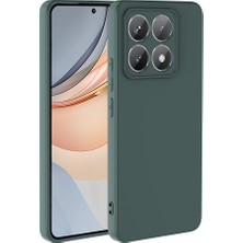 Case 4u Xiaomi 14T Uyumlu Kılıf 3D Kamera Korumalı Içi Kadife Mara Lansman Yumuşak Kapak Koyu Yeşil