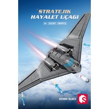 Sembo Block Hayalet Bombardıman Uçağı 1163 Parça LEGO ile Uyumlu (Model 202197)