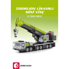 Sembo Block Zoomlion Lisanslı Mini Vinç 228 Parça Yapı Blokları LEGO ile Uyumlu (705101)