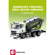 Sembo Block Zoomlion Lisanslı Mini Beton Mikseri 222 Parça Yapı Blokları LEGO ile Uyumlu (705100)