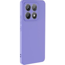 Case 4u Xiaomi 14T Uyumlu Kılıf 3D Kamera Korumalı Içi Kadife Mara Lansman Yumuşak Kapak Lila