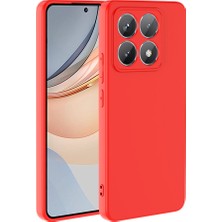 Case 4u Xiaomi 14T Uyumlu Kılıf 3D Kamera Korumalı Içi Kadife Mara Lansman Yumuşak Kapak Kırmızı