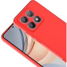 Case 4u Xiaomi 14T Uyumlu Kılıf 3D Kamera Korumalı Içi Kadife Mara Lansman Yumuşak Kapak Kırmızı