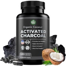 Whole Nature Organic Coconut Activated Charcoal 180 Capsules