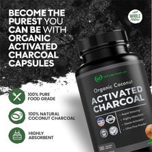 Whole Nature Organic Coconut Activated Charcoal 180 Capsules