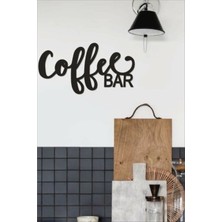 Dekoratif Coffee Bar Ahşap Duvar Yazısı Kahve Köşesi Duvar Süsü