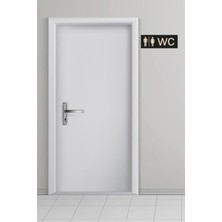 Wc Yönlendirme Yazısı Siyah Ahşap