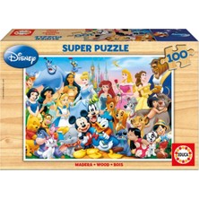 Educa Çocuk Ahşap Puzzle 100 Parça Disney Harikalar Diyarı