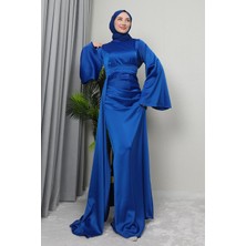 Giza Store Yasemin Saten Abiye Koyu Yeşil