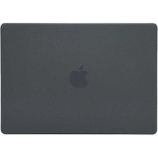 Macbook Pro 16.2 2023 A2780 - Alt ve Üst Koruyucu Msoft Carbon Fiber Tasarımlı Kapak - Şeffaf